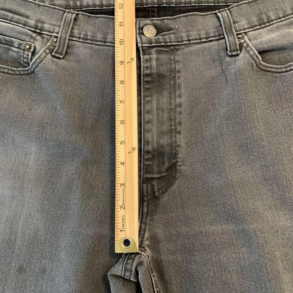 Levis 541 Jeans Mens 40x30 Gray Charcoal Wash Athletic Taper Stretch Denim Pants